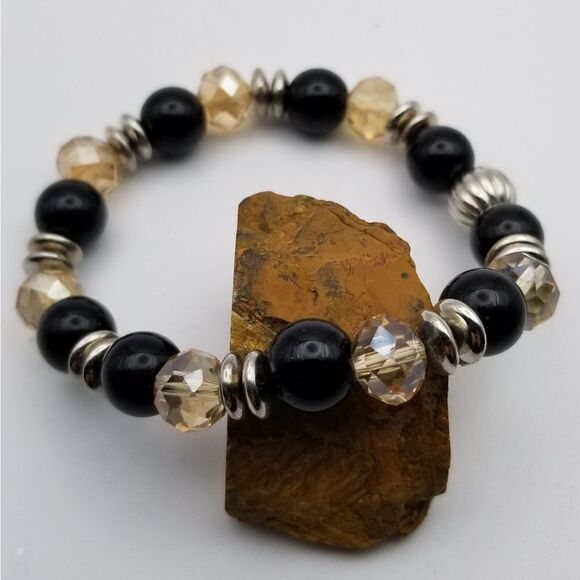 Champagne gothic beaded bracelet 🤩H - Picture 1 of 2